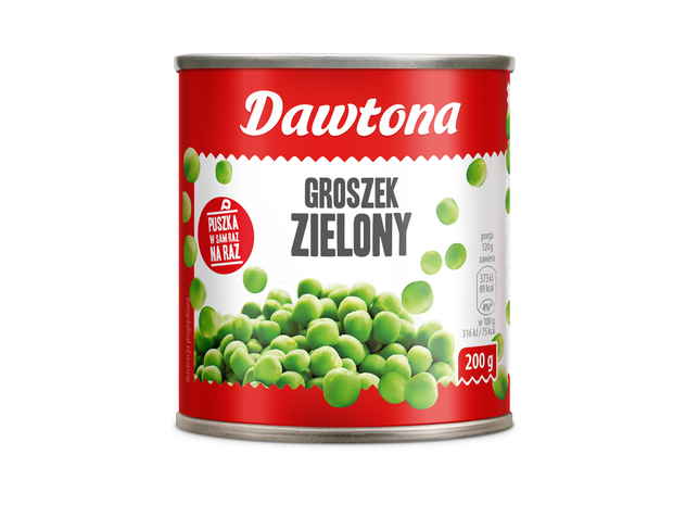 Groszek zielony Dawtona w małej puszce