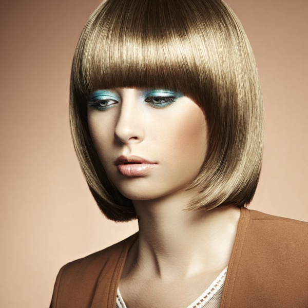 Portrait of beautiful sensual woman with elegant hairstyle