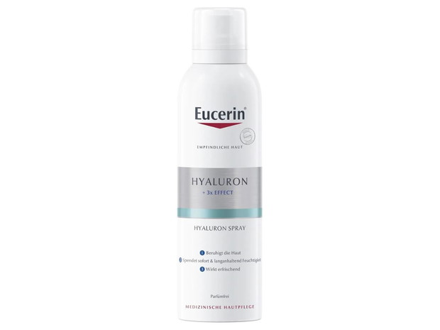 Nawilżająca mgiełka do twarzy Hyaluron + 3x Effect, Eucerin, cena: ok. 48 zł