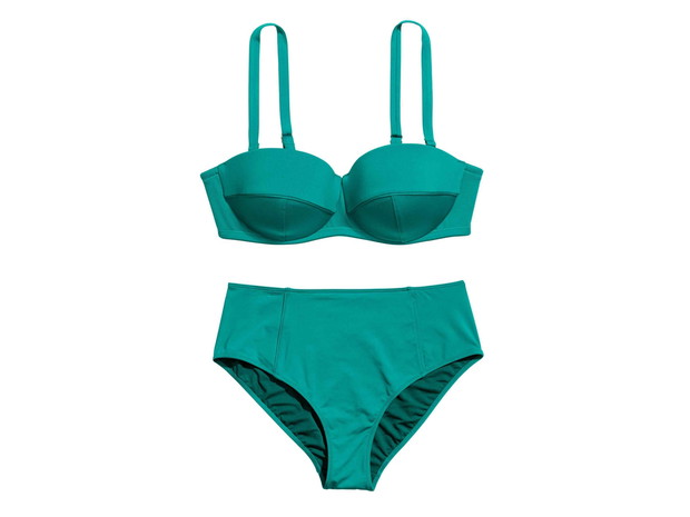 Strój kąpielowy H&M (góra cena, ok. 99,90 zł; dół cena, ok. 59,90 zł)