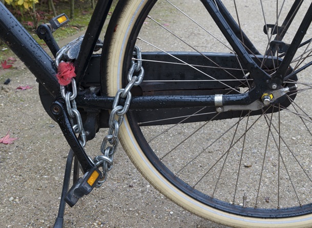 locked bicycle