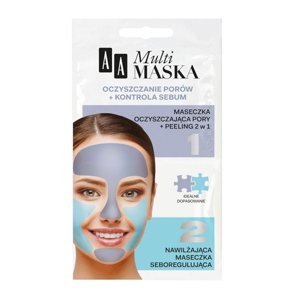 Maska do twarzy oczyszczanie porów + kontrola sebum AA, cena, ok. 4,88 zł