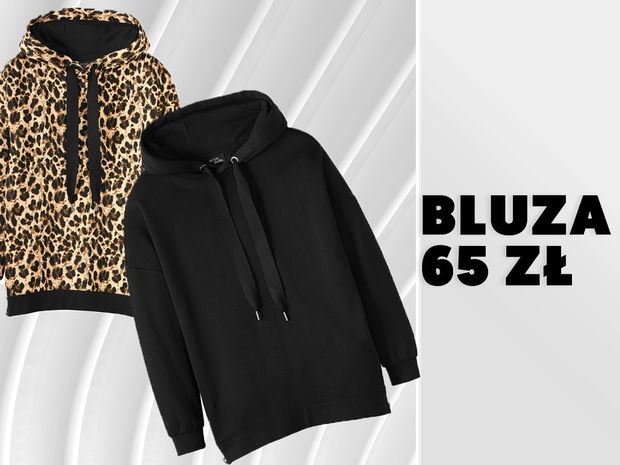 Ocieplana bluza z kapturem (2 wzory)