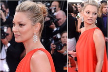 Kate Moss w czerwonej sukni w Cannes