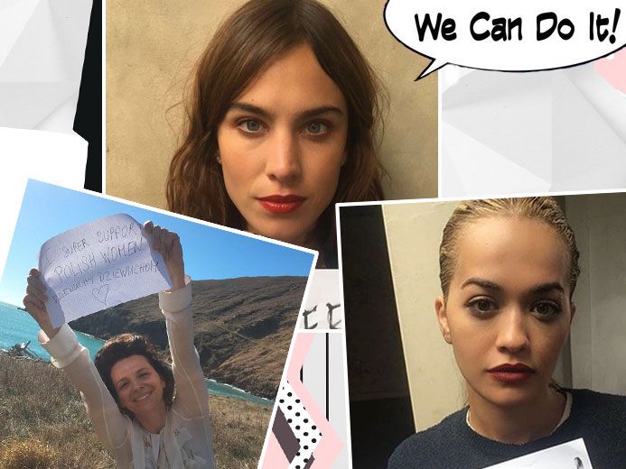 Rita Ora, Alexa Chung i inne gwiazdy wspierają akcję #popieramdziewuchy