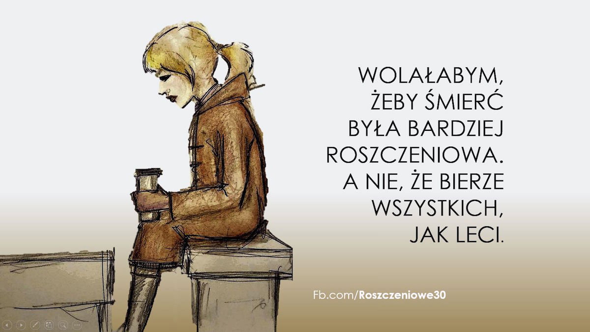 Smutna kobieta - rysunek