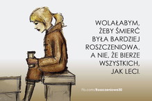 Smutna kobieta - rysunek