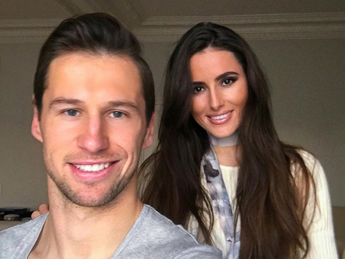Grzegorz Krychowiak i Celia Jaunat