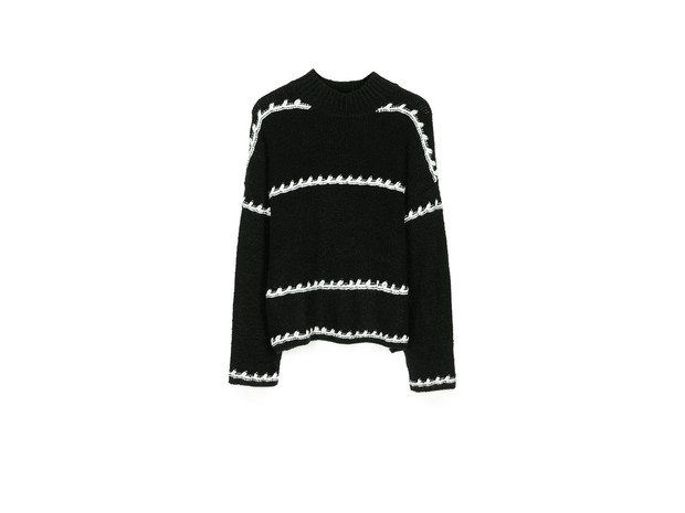 sweter ze wzorem, Stradivarius, cena: 89,90 zł
