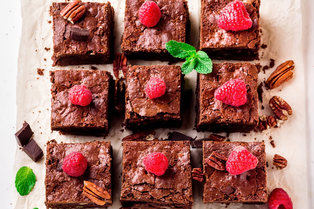 brownie z owocami