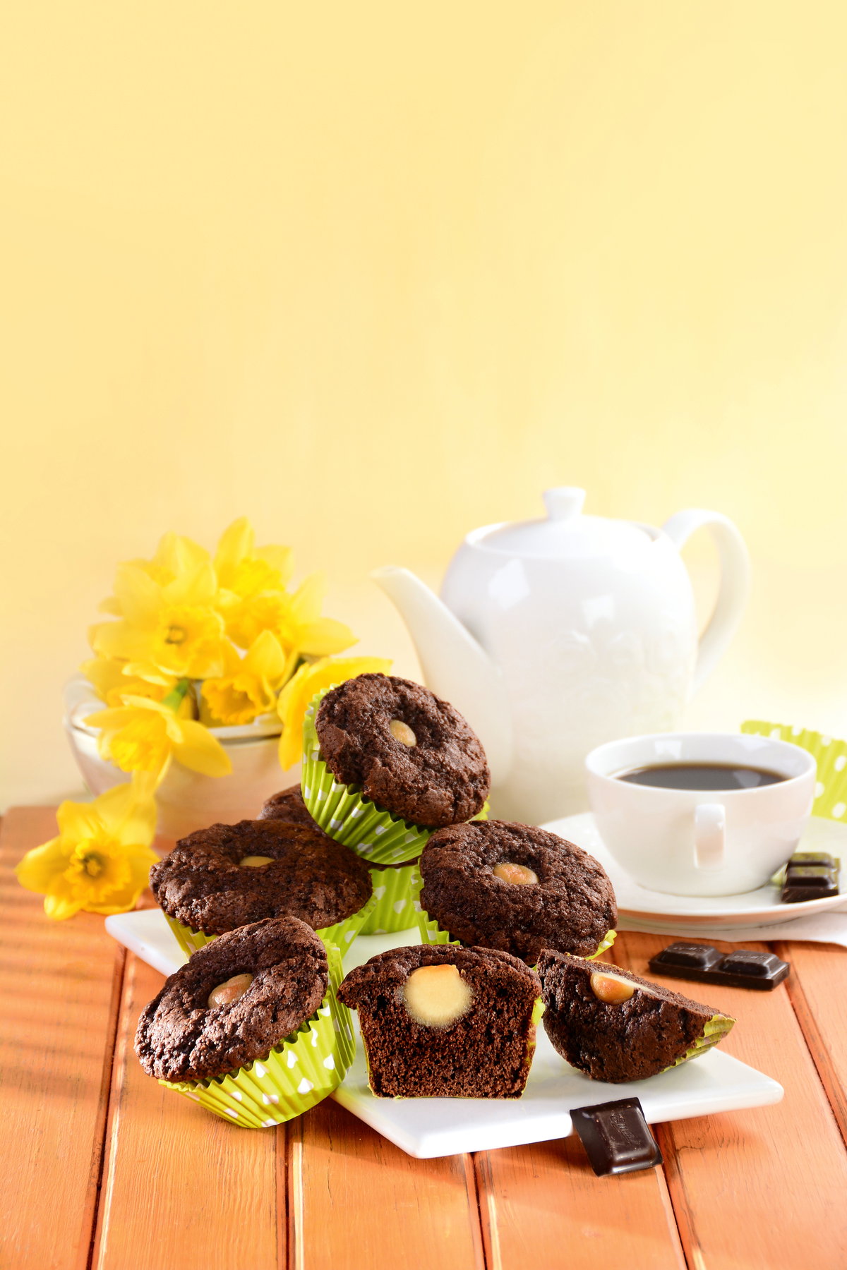 Muffinki czekoladowe z marcepanem