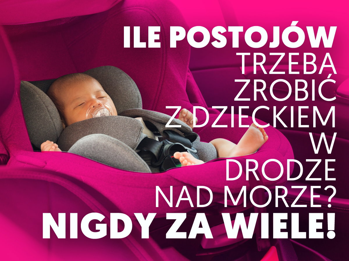 Śpiące dziecko w aucie - mem