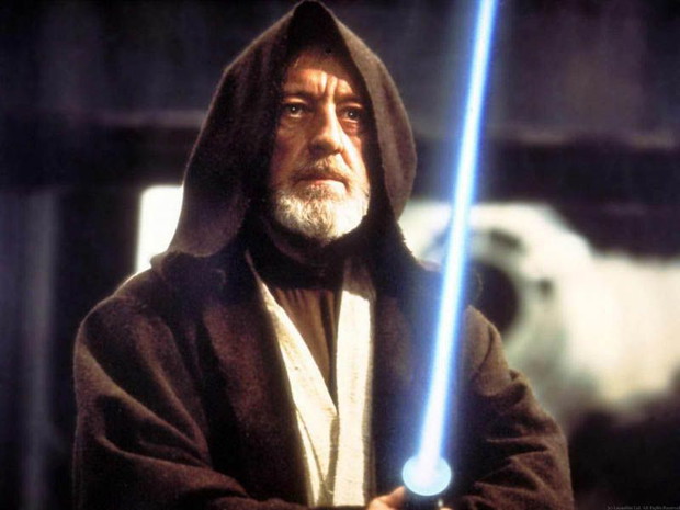 Alec Guiness jako Obi Wan Kenobi w Gwiezdnych Wojnach