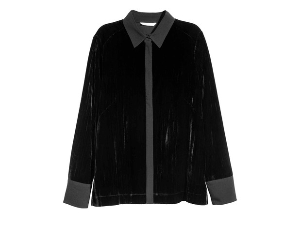 Aksamitna koszula H&M, cena, ok. 129,90 zł