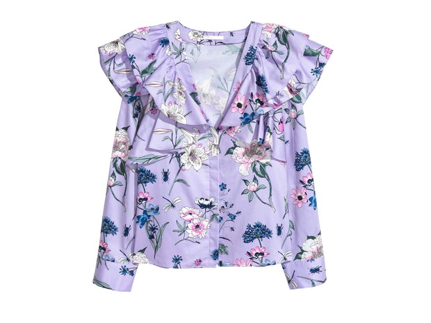 Bluzka z falbankami H&M, cena, ok. 129,90 zł
