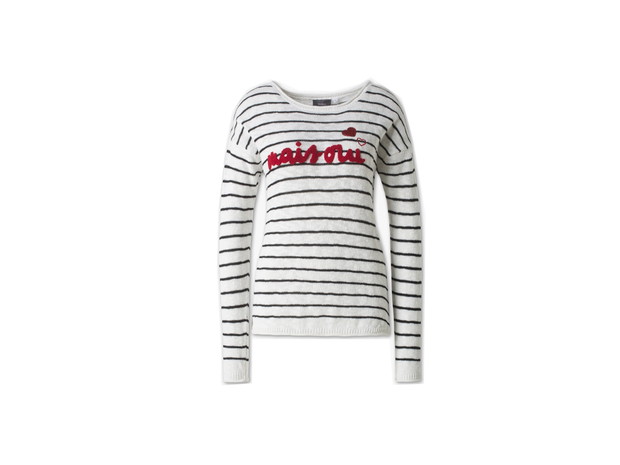 Sweter w paski z napisem C&A, cena ok. 79,90 zł