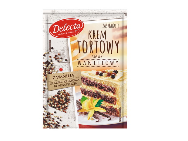 Krem tortowy waniliowy, Delecta