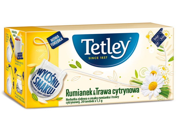 Herbata Tetley, rumianek&trawa cytrynowa - cena ok. 5.50 zł