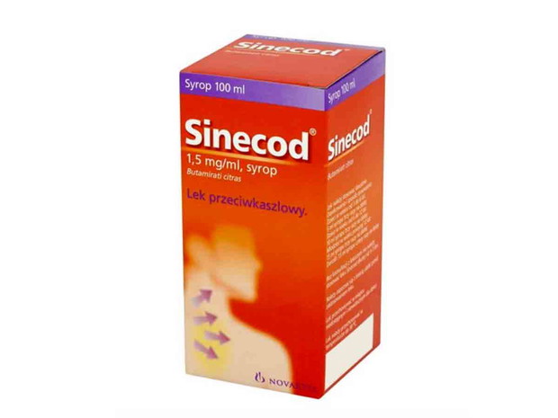 Syrop na kaszel różnego pochodzenia, Sinecod