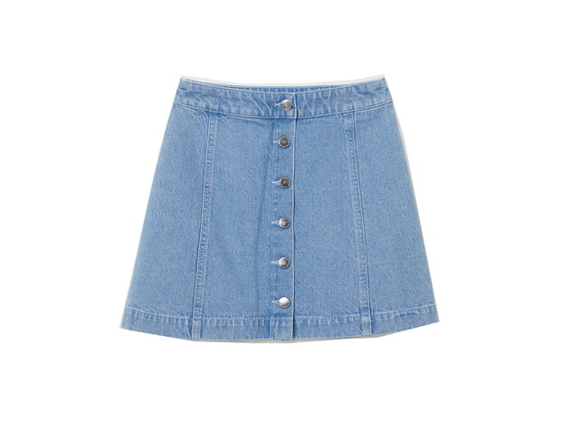 Dżinsowa rozpinana mini H&M, cena ok. 79 zł