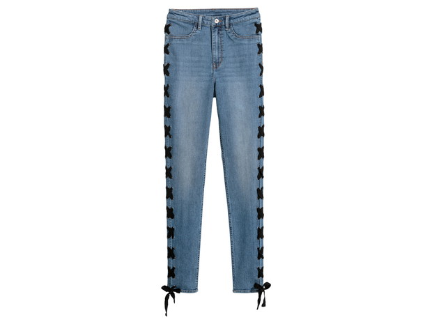Spodnie dżinsowe ze sznurowaniem H&M, cena 139 zł