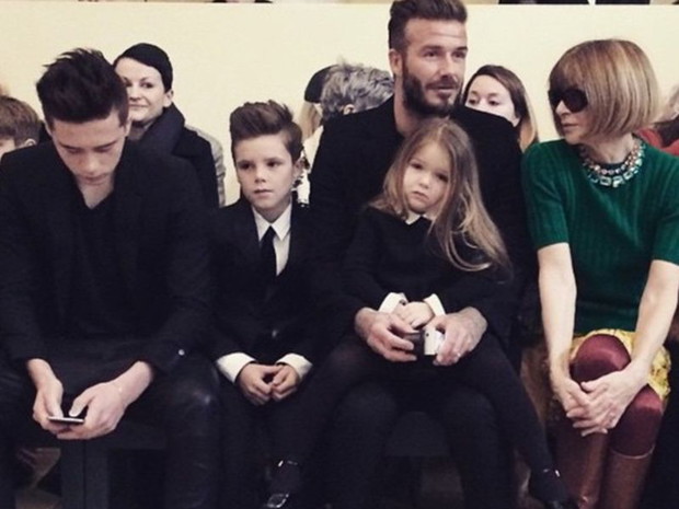 David Beckham z Harper Seven i synami