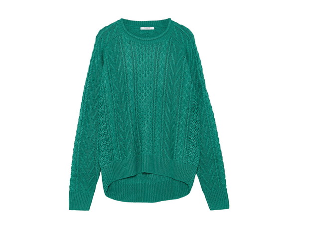 Sweter z warkoczowym splotem Pull&Bear, cena, ok. 79 zł