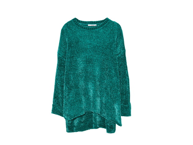 Szenilowy sweter Pull&Bear, cena, ok. 69 zł