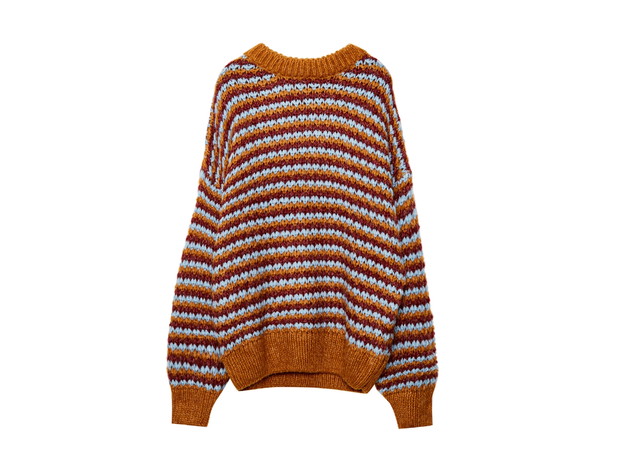 Wełniany sweter w pasy Pull&Bear, cena, ok. 159 zł