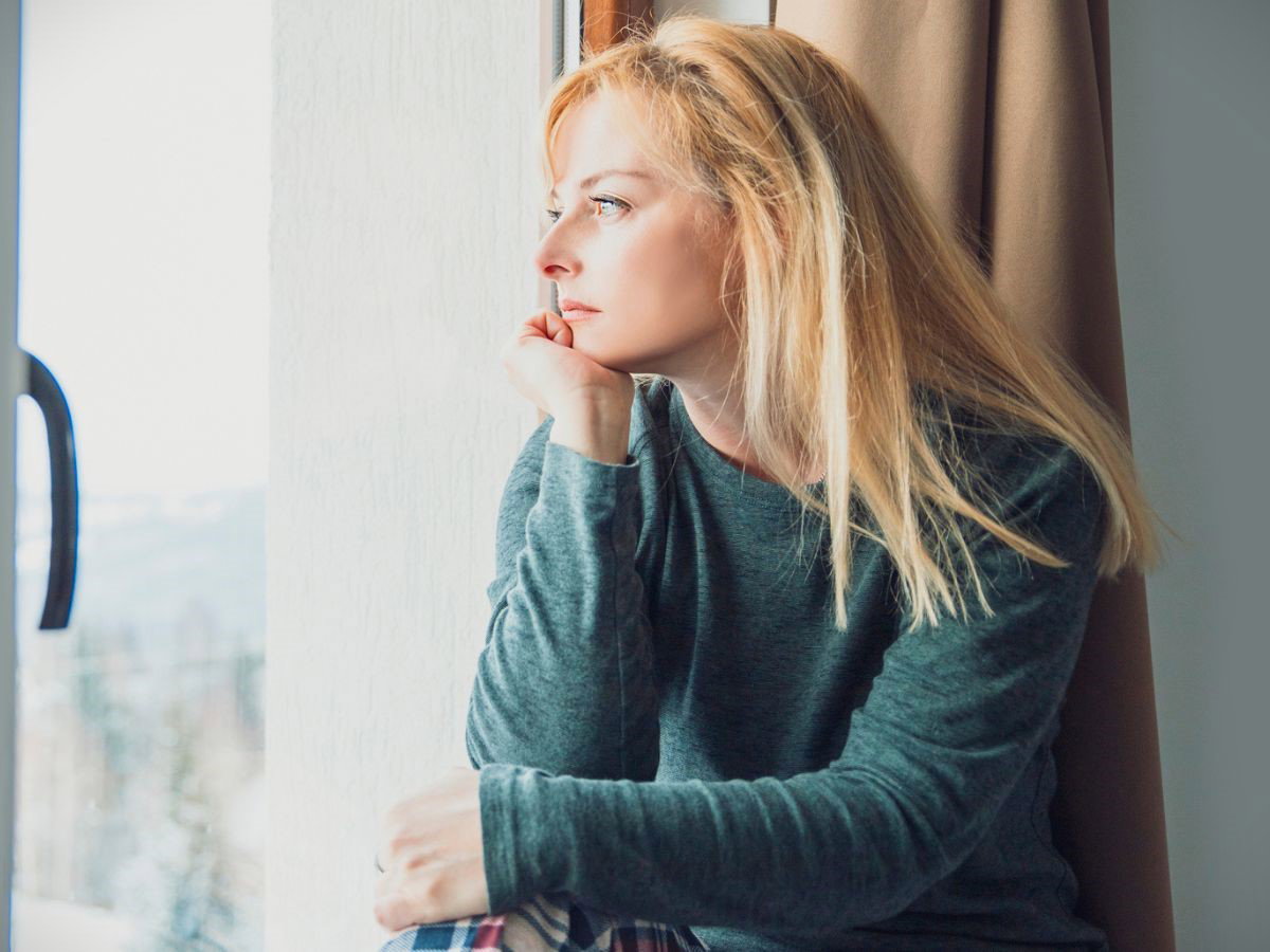 Blondynka w domu
