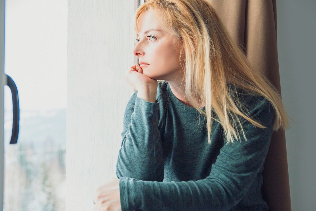 Blondynka w domu