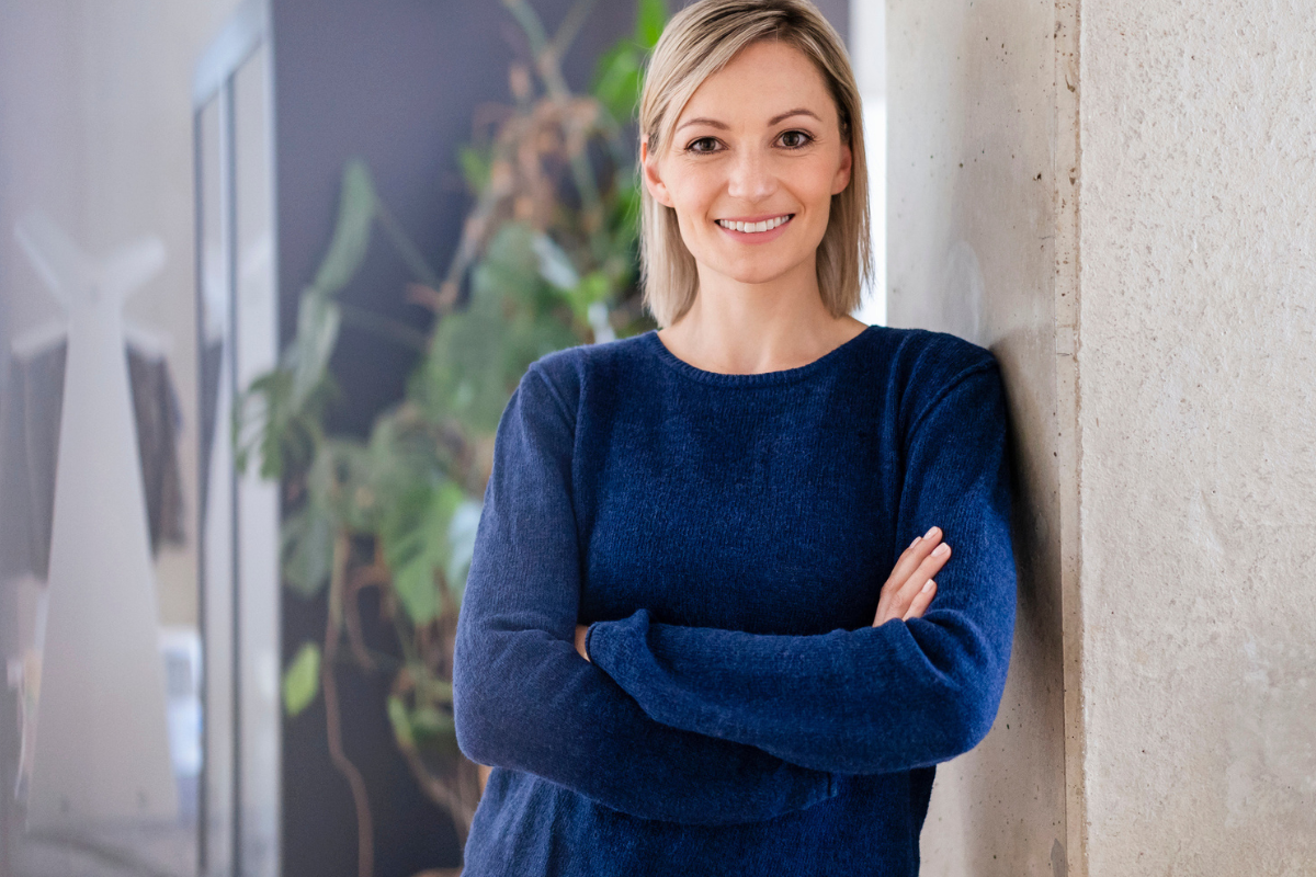 pewna siebie kobieta