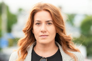 Smutna kobieta biznesu