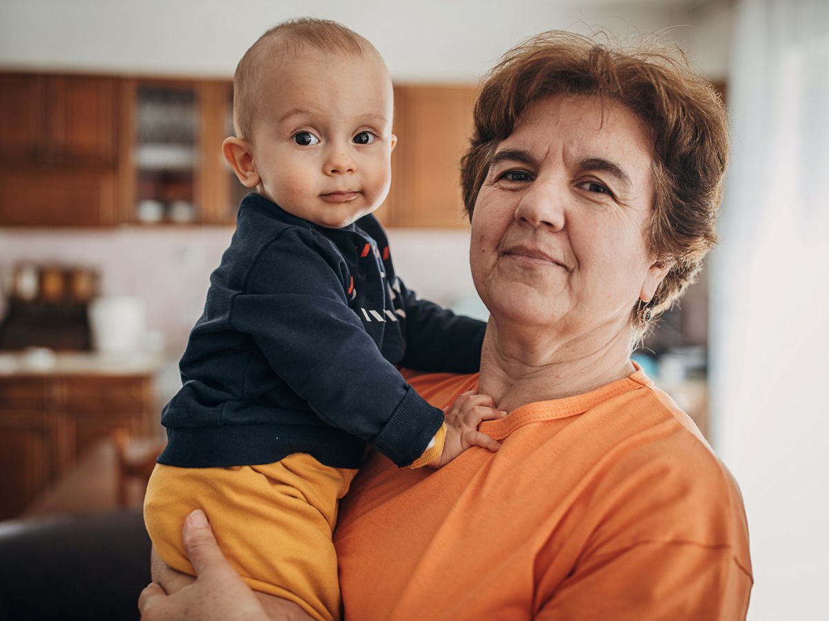 Babcia z wnukiem