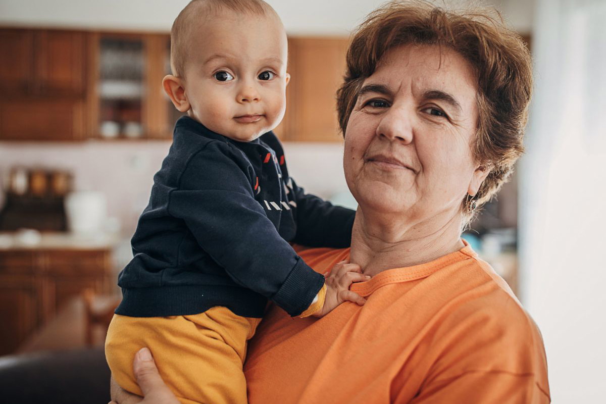 Babcia z wnukiem