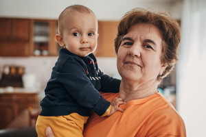 Babcia z wnukiem