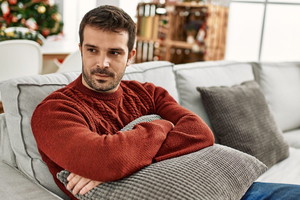 Smutny mężczyzna adwent