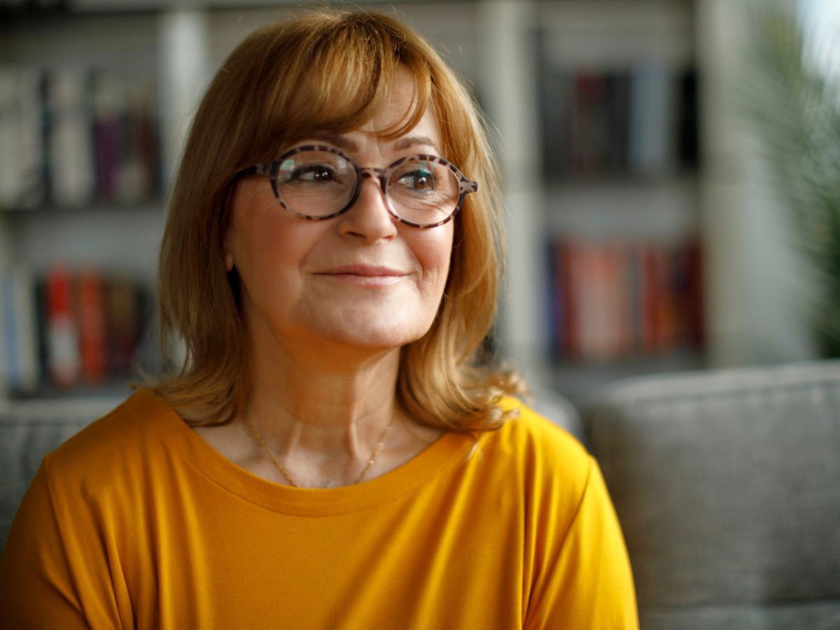 Dojrzała kobieta uśmiech