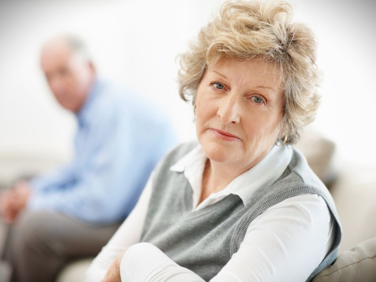 Rozczarowana seniorka