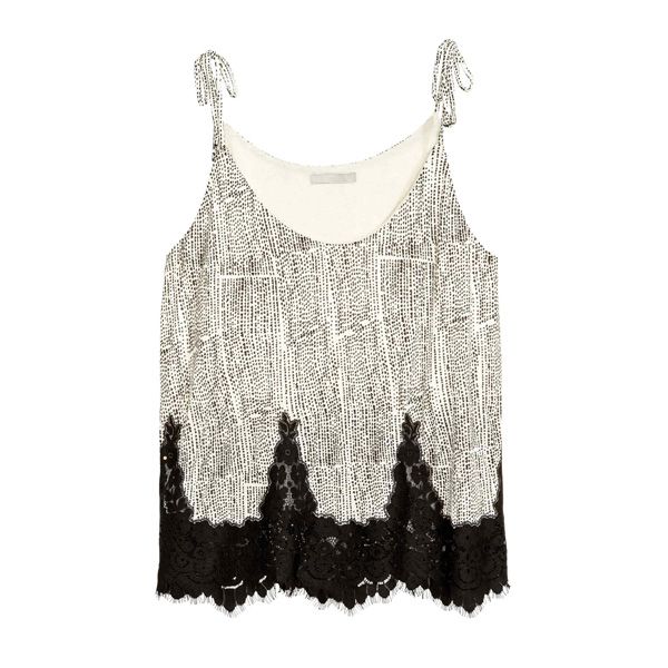 Top z koronkowymi wstawkami H&M, cena, ok. 79,90 zł