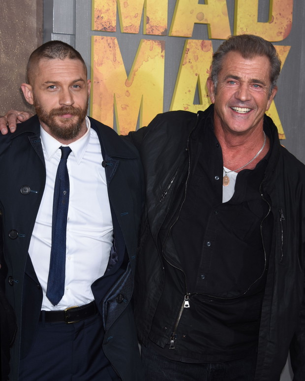 Mel Gibson i Tom Hardy na premierze Mad Max