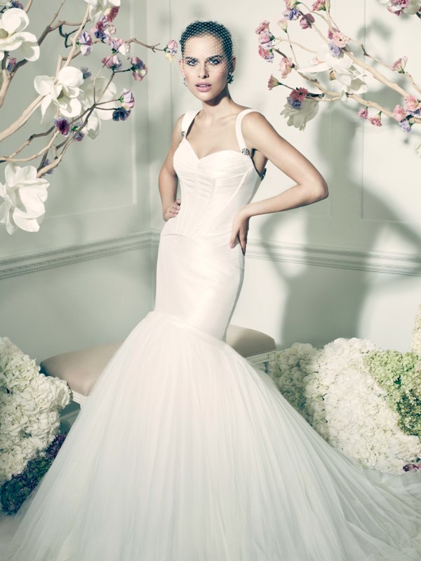 Suknia ślubna na ramiączkach - Zac Posen