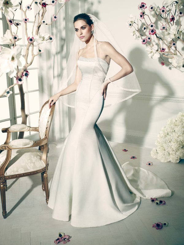 Suknia ślubna z welonem - Zac Posen