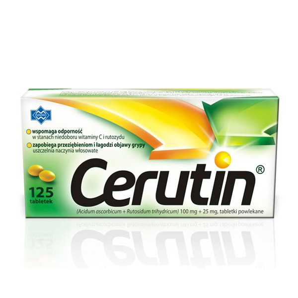 Cerutin, ok. 8 zł (opakowanie 125 tabletek)