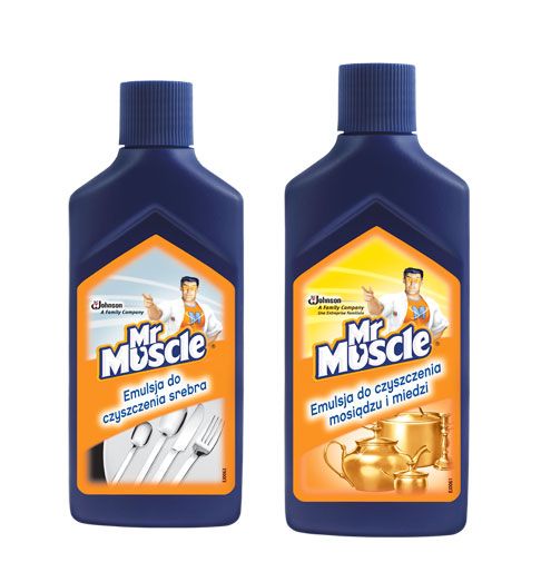 Mr Muscle® Emulsja do czyszczenia mosiądzu i miedzi oraz Mr Muscle® Emulsja do czyszczenia srebra