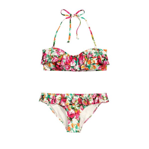 Wzorzysty strój kąpielowy H&M, cena, ok. 98,90 zł