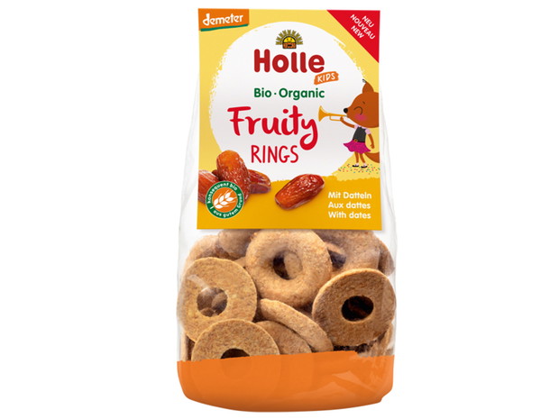 Owocowe krążki orkiszowo-owsiane z daktylami, Holle - cena ok. 12 zł