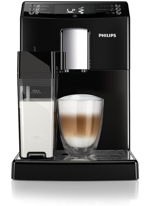 Philips EP35500/00 moc 1850, ciśnienie 15 barów, wbudowany młynek ceramiczny, spieniacz mleka, cena ok. 1800 zł