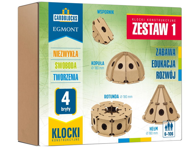 Klocki konstrukcyjne Cardblocks, Egmont - cena ok. 59.99 zł