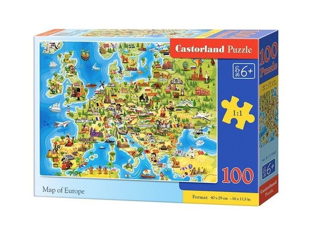 Puzzle Mapa Europy Castorland, cena 15 zł